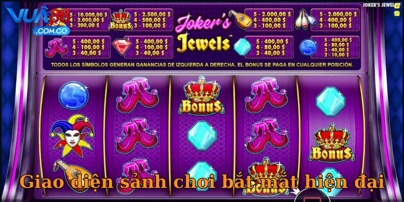 Giao diện sảnh chơi bắt mắt hiện đại